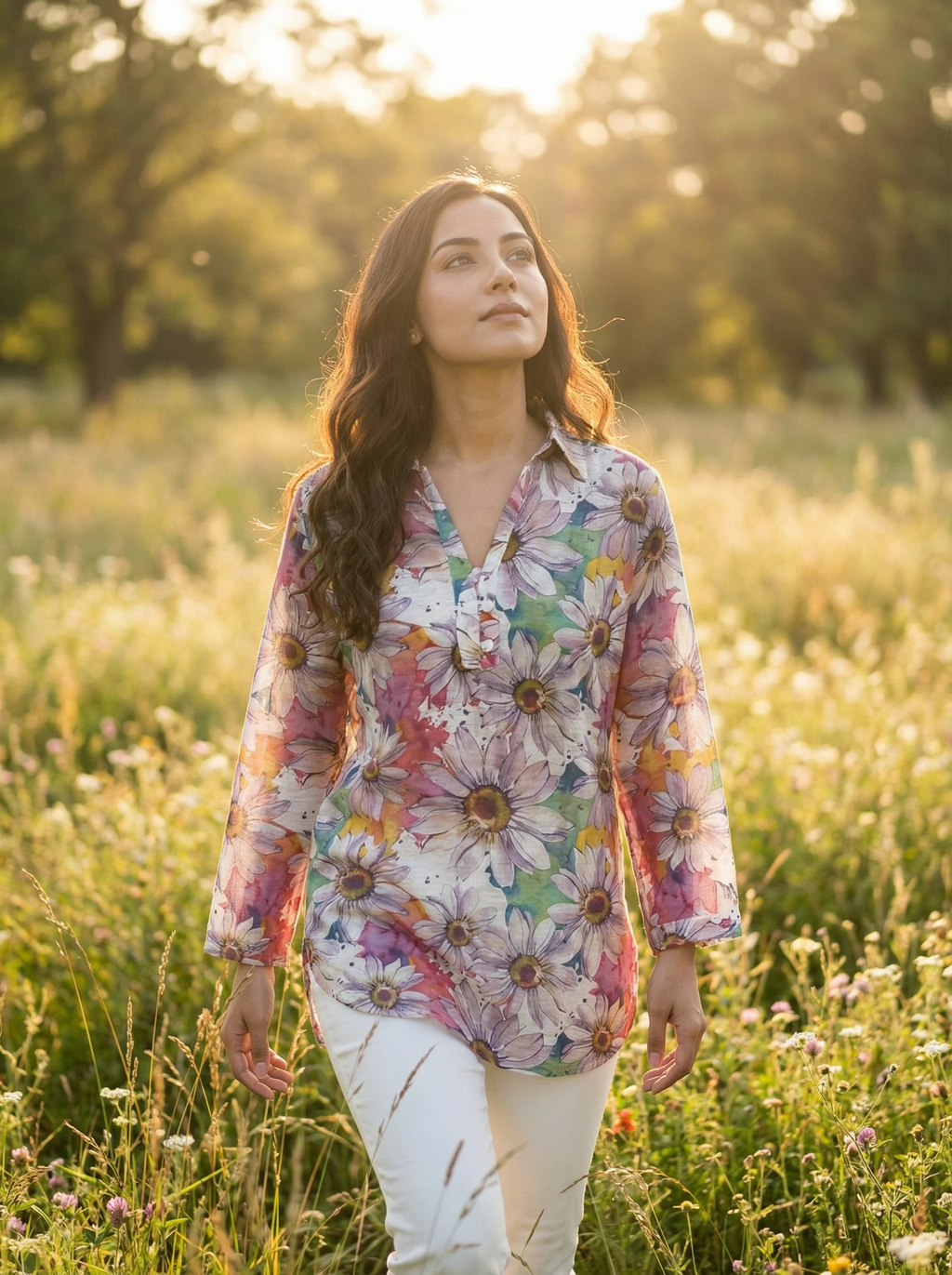Rainbow Garden Blouse