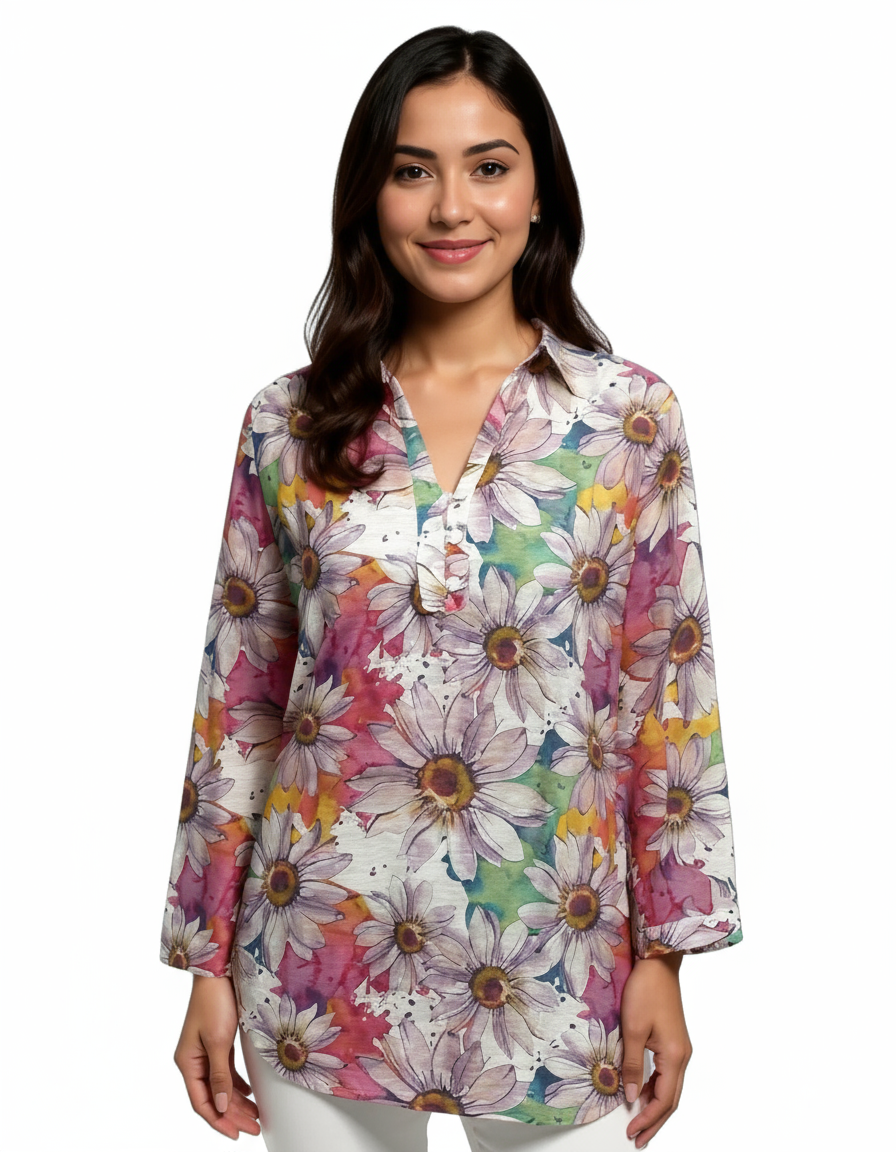 Rainbow Garden Blouse