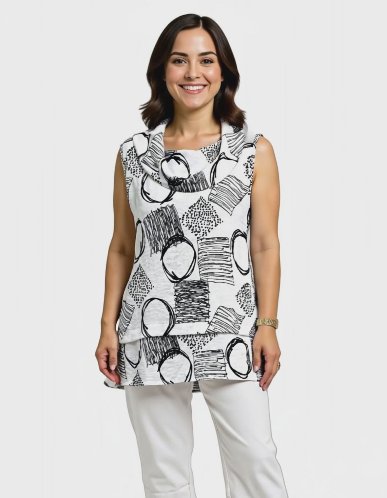 Grid & Sphere Blouse